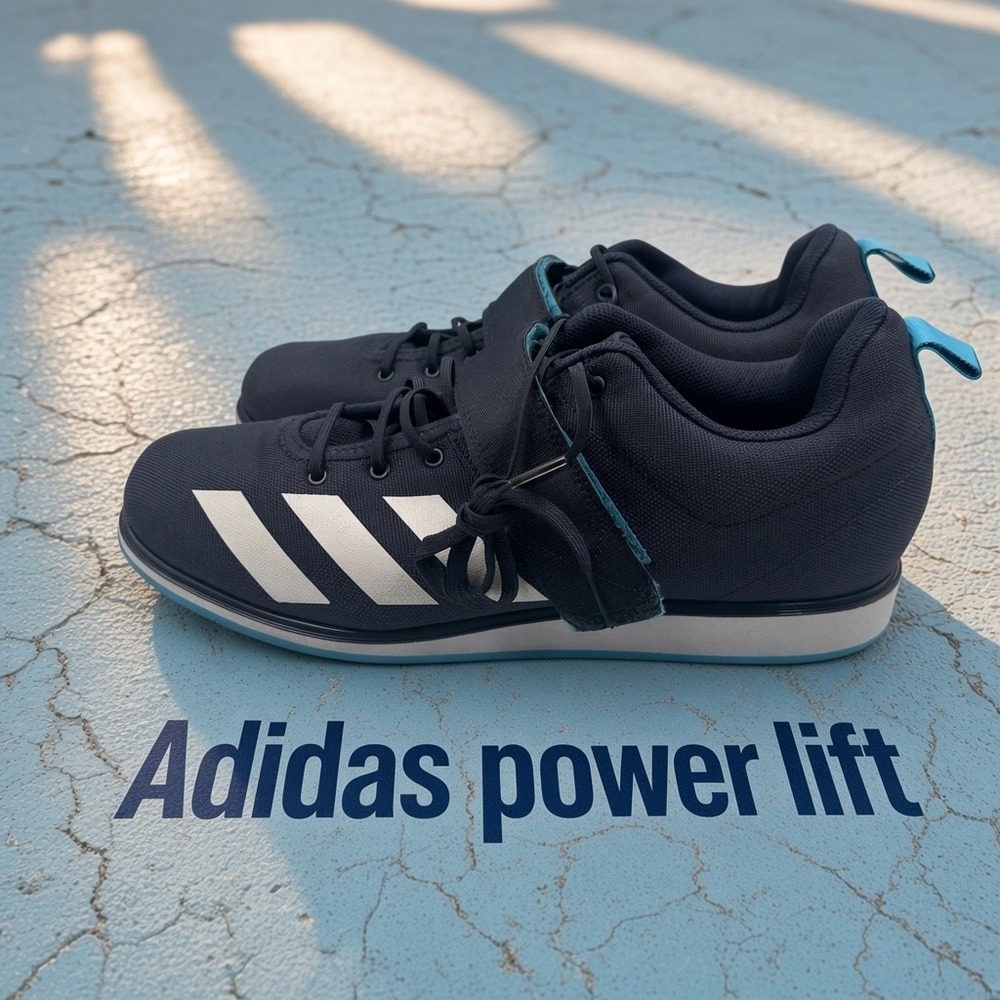 Adidas Powerlift 4 Mens Weightlifting Shoes Navy Blue Grey GZ5873 Size 12.5